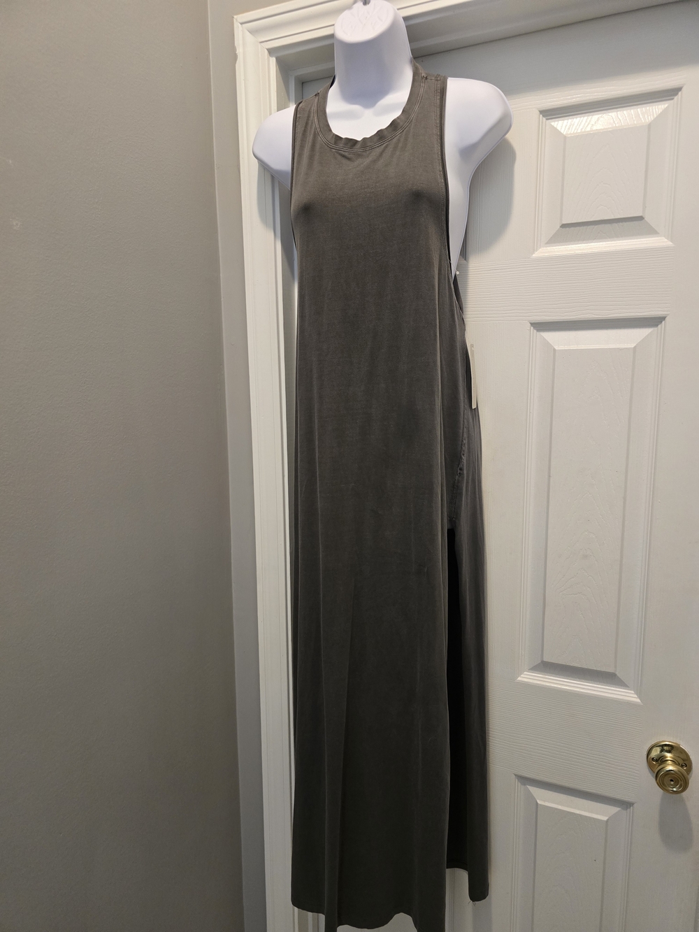 C'isa for Lizard Thicket Sleeveless Maxi Dress in Charcoal size S